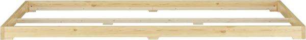 Futonbett Bodenbett extra niedriges Holzett 140x200 Kiefer lackiert Zubehör wählbar V-60.47K-14Rollrost inkl. Bild 7
