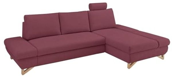 Ecksofa Skalm in bordeaux 284 cm