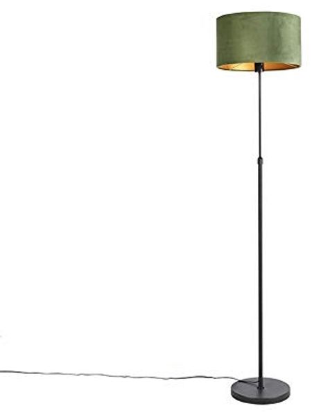Qazqa Stehlampe Parte fl, ohne Leuchtmittel, Warmweiß, QAZQA Stehlampe, e27, Grün, Stahl, country-rustic