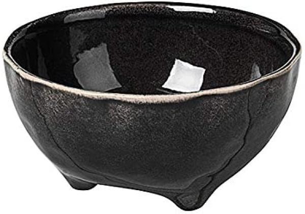 Broste Copenhagen NORDIC COAL Schale L mit Füßen 11 cm