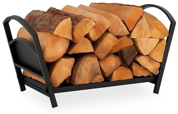 Relaxdays Klappbarer Kaminholzkorb aus Metall