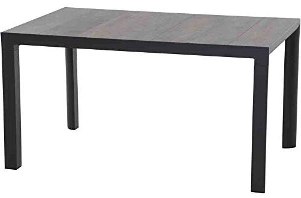 Siena Garden Silva Dining Tisch 160x90 cm ? Aluminium (matt anthrazit) & Keramikplatte (washed grey)