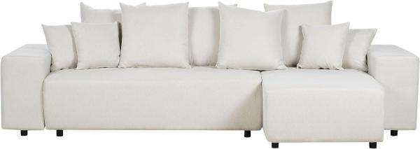 Ecksofa LUSPA Stoff Helles Beige Linksseitig