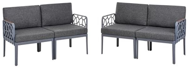 Gartensofa Set 4-Sitzer ERICHE Dunkelgrau Bild 6