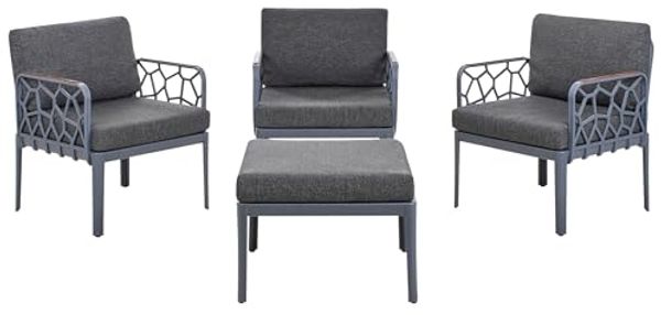 Gartensofa Set 4-Sitzer ERICHE Dunkelgrau Bild 4