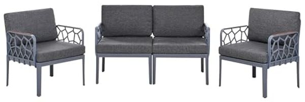 Gartensofa Set 4-Sitzer ERICHE Dunkelgrau
