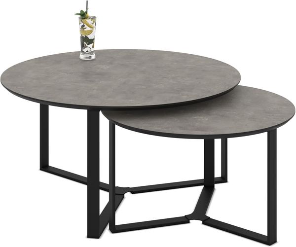 HELA Couchtisch MASSA (Set, 2-St), 2er Set, Gestell rechteckig, Melamin mit Schweizer Kante