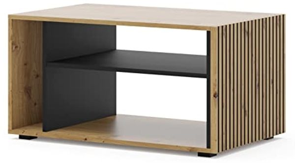 Couchtisch AURIS 87x55 schwarze Artisan-Eiche
