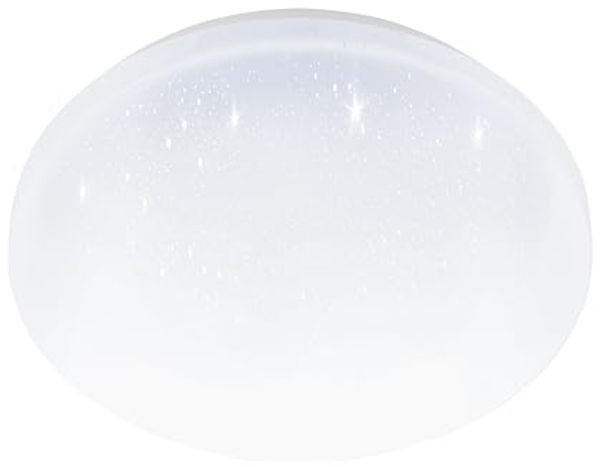 Eglo LED Deckenleuchte Pogliola-E weiß Ø 26 cm mit Kristalleffekt