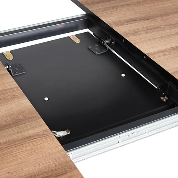 Ausziehbarer Esstisch SENIAC Braun 110 150 cm 112 cm Bild 7