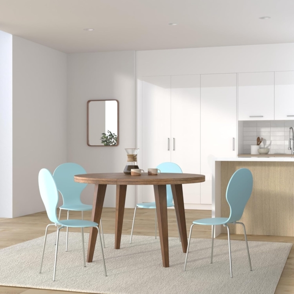 4er Set Besucherstuhl Diego, Blau Bild 2