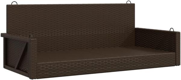 vidaXL Hängebank Braun 119x56x48 cm Poly Rattan 365626