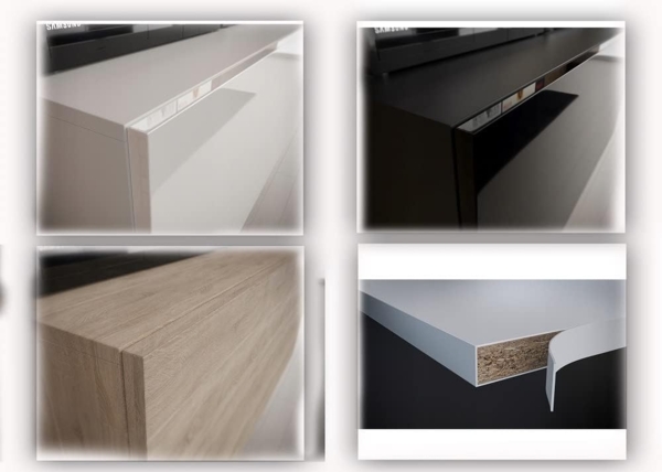 FURNITECH SEZANA AN21 Möbel Schrankwand Wandschrank Wohnwand Mediawand mit Led Beleuchtung Wohnzimmer (LED RGB (16 Farben), AN21-18BW-HG5 1A) Bild 5