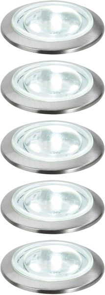 TIP 3291 TIP LED Einbauleuchten-Set Mini rund 5x0,5W Eisen gebürstet