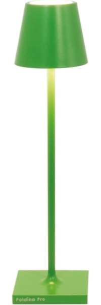 Zafferano, Poldina Micro Lampe, Kabellose, Wiederaufladbare Tischlampe mit Touch Control, Geeignet für Wohnzimmer und Außenbereich, Dimmer, 2200-3000 K, Höhe 27,5 cm, Farbe Gelbgrün