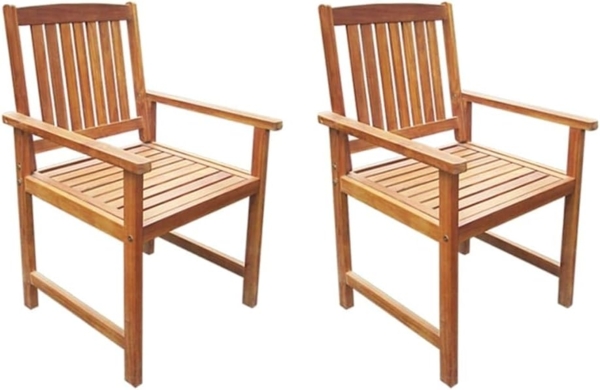 vidaXL Gartenstühle 2 Stk. Massivholz Akazie Braun 42626