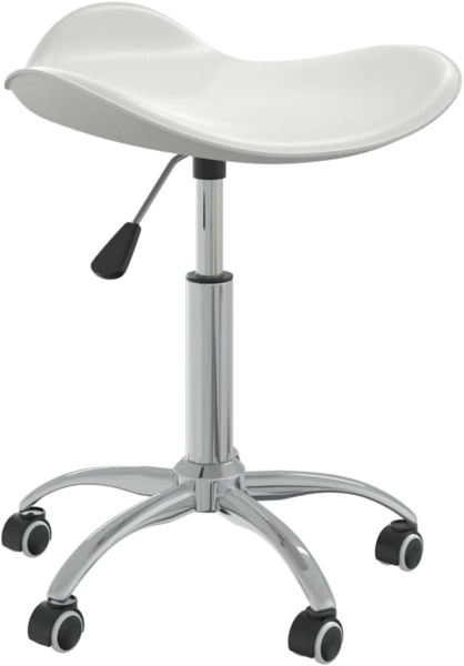 vidaXL Esszimmerstuhl Drehbar Weiß Kunstleder 3088565