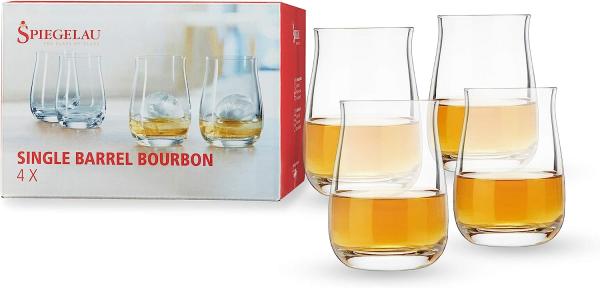 Spiegelau Special Glasses Single Barrel Bourbon, 4er Set, Whiskybecher, Whiskyglas, Whiskey, Glas, Kristallglas, 340 ml, 4460176