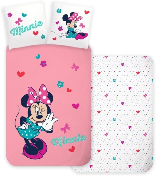 Disney Minnie Mouse Babybettwäsche Minnie Mouse Babybettwäsche "Zauberhafte Minnie" in Rosa, 100% Baumwo