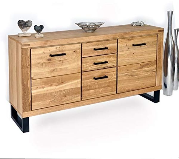Sideboard TINA Kommode Anrichte Schrank in Eiche teilmassiv geölt