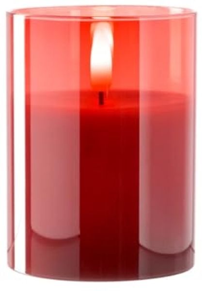 Leonardo Gk/Led Kerze 10x8 Rot Autentico