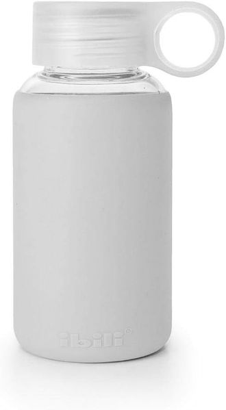 IBILI - Flasche aus Borosilikatglas Kid, Grau, 200 ml, wiederverwendbar, Schutz gegen Schläge