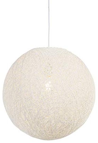 Qazqa Pendelleuchte Corda, ohne Leuchtmittel, E27, Weiß, Modern, Papier, 1-flammig