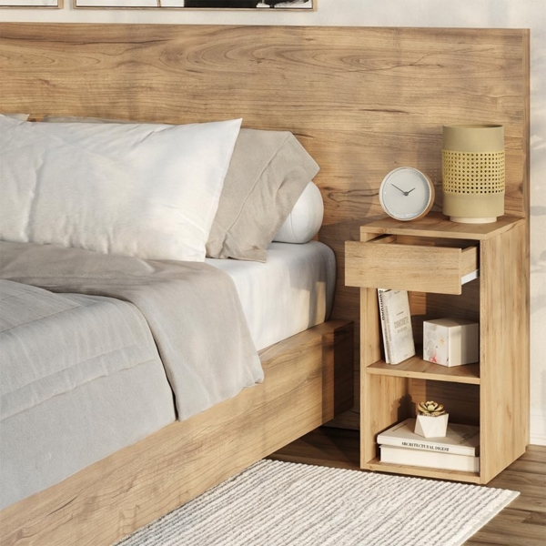 Nachttisch Dany Goldkraft Eiche 2er Set Vicco Bild 5