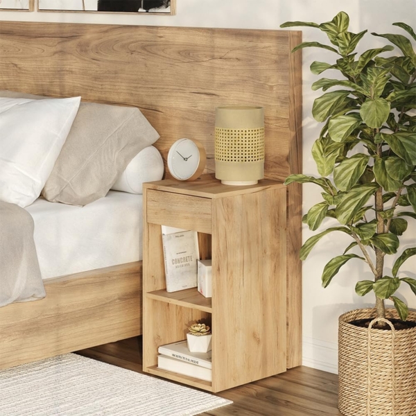 Nachttisch Dany Goldkraft Eiche 2er Set Vicco Bild 2