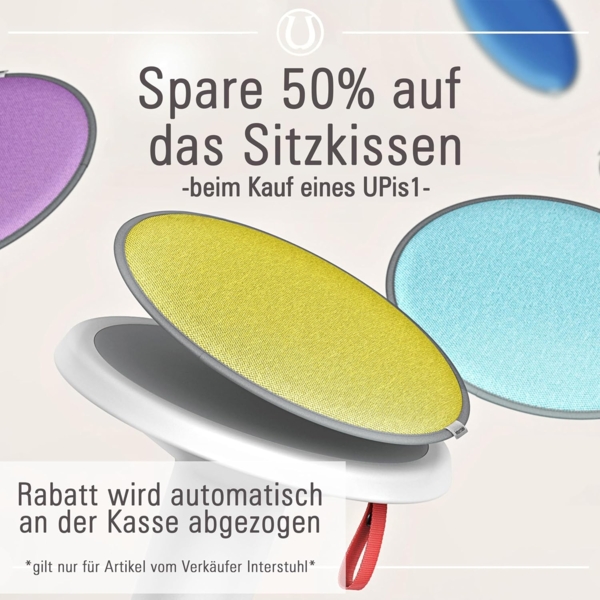 Interstuhl UPis1 – ergonomischer Sitzhocker mit Schwingeffekt – für einen geraden Rücken Made in Germany – inkl. 10 Jahren Garantie (Zitronengelb, Standard Edition) Bild 7