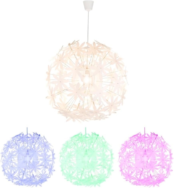 RGB LED Hängeleuchte mit Blüten zum zusammenstecken