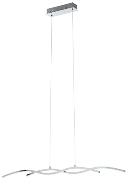 Eglo 96103 LED Hängeleuchte Lasana 2 in chrom und weiß 2X9W L:87 H:120cm höhenverstellbar