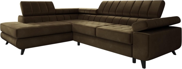 Ecksofa Nord mit Bettkasten und Schlaffunktion (Farbe: Wave 09, Seite: Links)