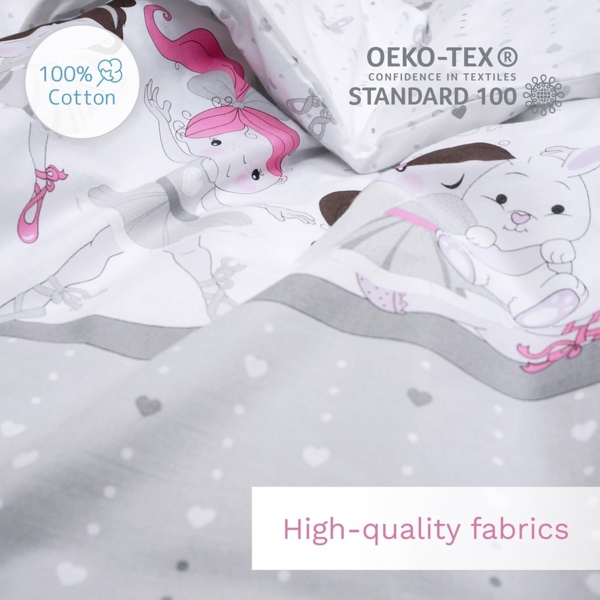 2-teiliges Baby Kinder Bettbezug 80x70 cm mit Kopfkissenbezug - Muster 10 Bild 8