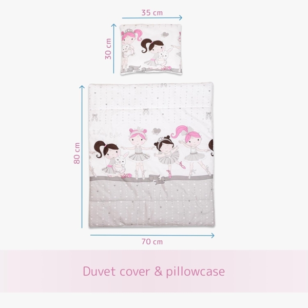 2-teiliges Baby Kinder Bettbezug 80x70 cm mit Kopfkissenbezug - Muster 10 Bild 4