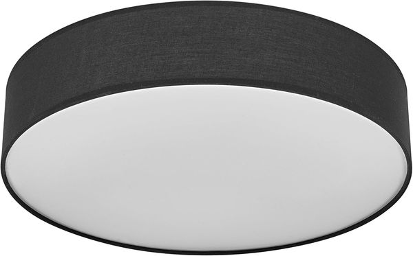 Osram ORBIS PARIS Deckenleuchte 480mm, schwarz, 3XE27-Sockel, kann mit smarter Lampe bestückt werden, modernes Design, mit Stoffschirm, geeignet für Innenräume, rund, IP20 Schutzklasse