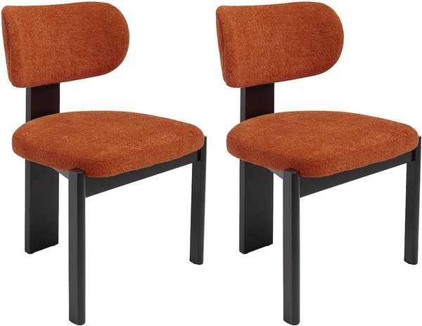 Vente-unique - WILANA Stuhl Stoff Rot - B 60 cm x H 85 cm x L 56 cm