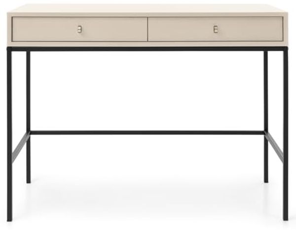 Selsey Monne - Schminktisch Konsolentisch im Vintage-Stil mit Schubladen, Beige, 104 cm breit