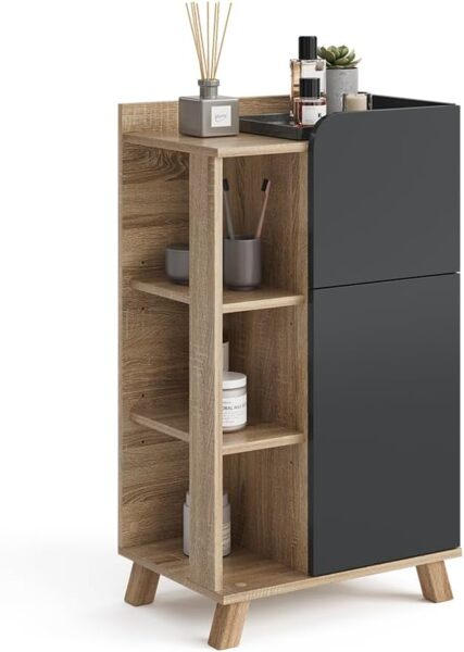 Unterschrank Karen Sonoma/Anthrazit 50 x 90 cm mit Tür und Schublade Vicco Bild 7