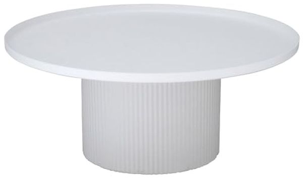 Grafelstein Etagere Dekoplateau LIVING weiß Metall Dekoteller mit Fuß D25,5cm Kerzenteller