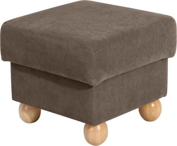 Monarch Hocker Veloursstoff Sahara Buche Natur