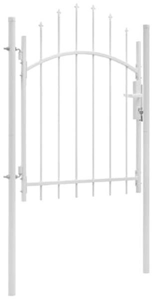 vidaXL Gartentor Woerden Stahl 1x1,25 m Weiß 143064