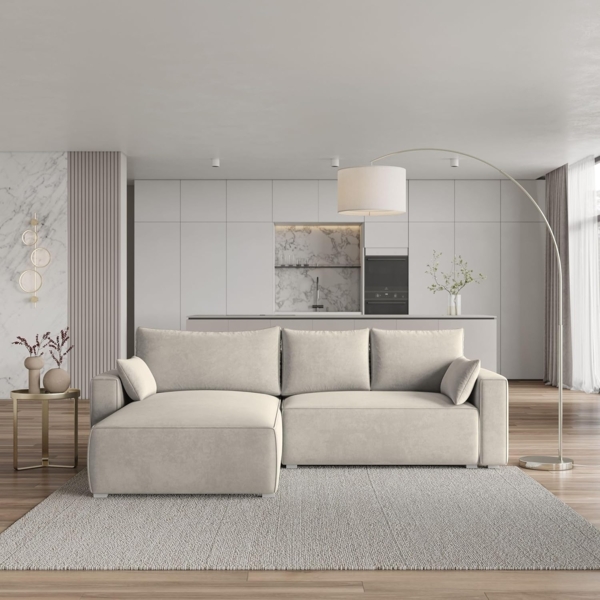 Masseno Ecksofa FORIL mit Schlaffunktion L-Form, Sofa mit Bettkasten Bild 4