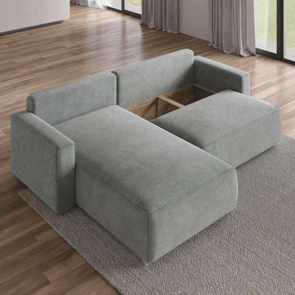 Masseno Ecksofa FORIL mit Schlaffunktion L-Form, Sofa mit Bettkasten Bild 2