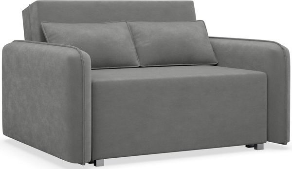 Selsey Schlafsofa mit Bettkasten 110x200 cm Kompaktes Sofa mit Schlaffunktion und Wellenfedern Dunkelgrau Cord Bezug Minimalistisches Design für Kleine Wohnzimmer oder Studios Made in Polen