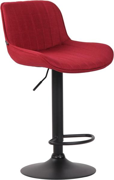 Barhocker Lentini Stoff schwarz rot