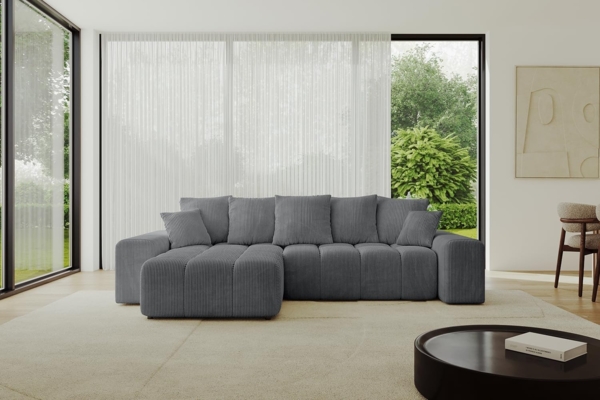 ALTDECOR Ecksofa ENIL-L, Couch mit Schlaffunktion, Wohnzimmer - Wohnlandschaft, Corner Sofa Bett Eckcouch Couch L-Form Schlafcouch Ausziehbar
