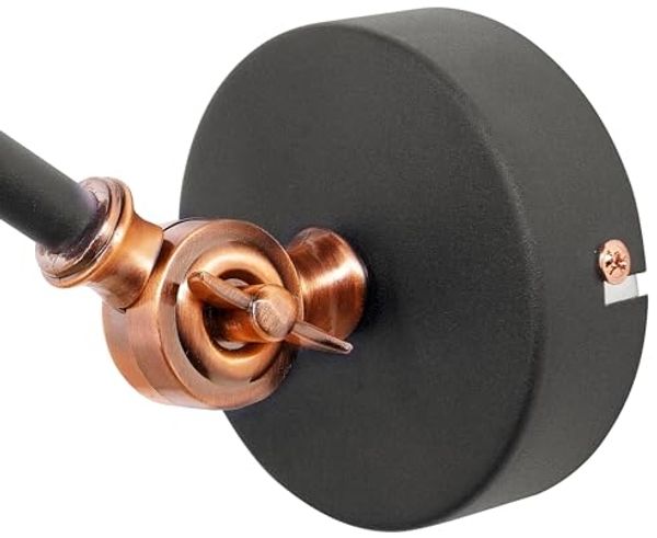 'Mississippi' Wandleuchte 2er Set Graphitgrau und Kupfer Metall mit Schwenkarm verstellbar Glockenförmig Modernes Design Wohnzimmer Schlafzimmer Flur Diele Bild 7