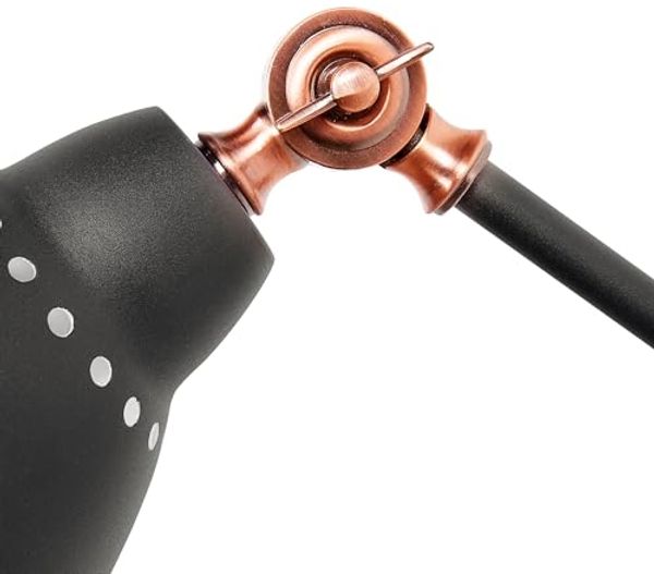 'Mississippi' Wandleuchte 2er Set Graphitgrau und Kupfer Metall mit Schwenkarm verstellbar Glockenförmig Modernes Design Wohnzimmer Schlafzimmer Flur Diele Bild 6