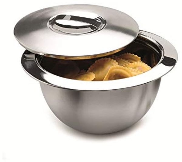 Weis 24033 Edelstahl Thermo Küchenschüssel Schüssel mit Deckel 32,5cm 5 Liter